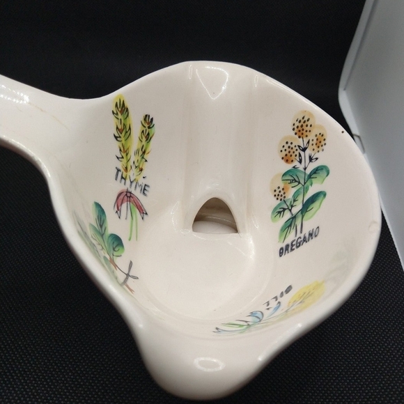 Floral Ceramic Gravy Boat/Separator - Vintage - Picture 3 of 12